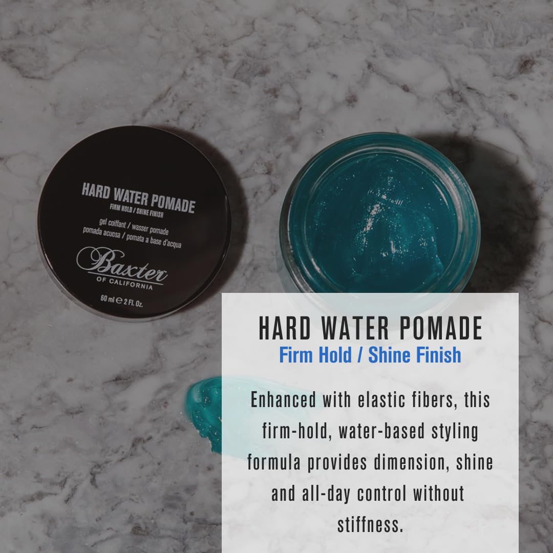Baxter of California Hard Water Pomade for Men | Shine Finish | Firm Hold | Hair Pomade | 2 fl. oz. Beauty & Personal Care Baxter of California