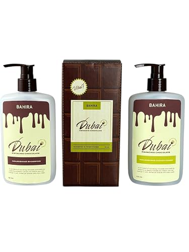 BAHIRA Dubai Chocolate & Pistachio 8oz Shampoo & Conditioner Bundle, Nourishing, Hydrating & Moisturizing, Infused with Pistachio Oil and Cocoa Beauty & Personal Care BAHIRA