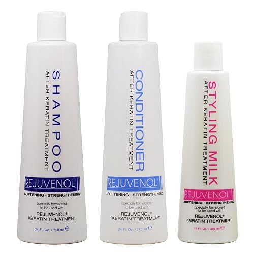Rejuvenol After Keratin Treatment Shampoo & Conditioner 24oz + Styling Milk 10oz "Combo" Beauty & Personal Care Rejuvenol