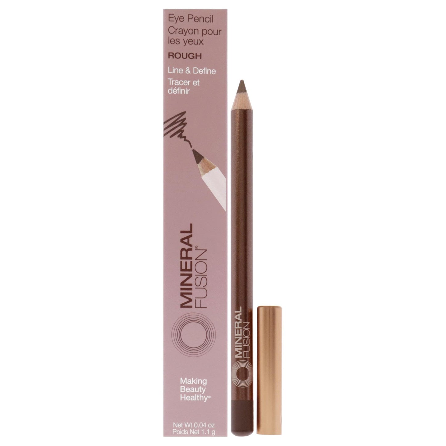 Eye Liner Pencil - Rough by Mineral Fusion for Women - 0.04 oz Eyeliner Beauty & Personal Care Mineral Fusion
