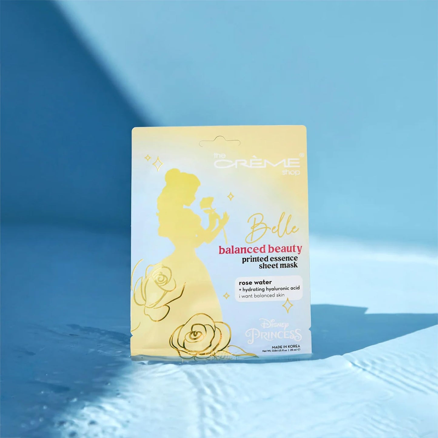 The Crme Shop x Disney Rose Sheet Mask - Moisturizing & Balancing - Infused with Rose Water & Hyaluronic Acid - Beauty and the Beast Belle - Suitable Beauty & Personal Care The Crème Shop