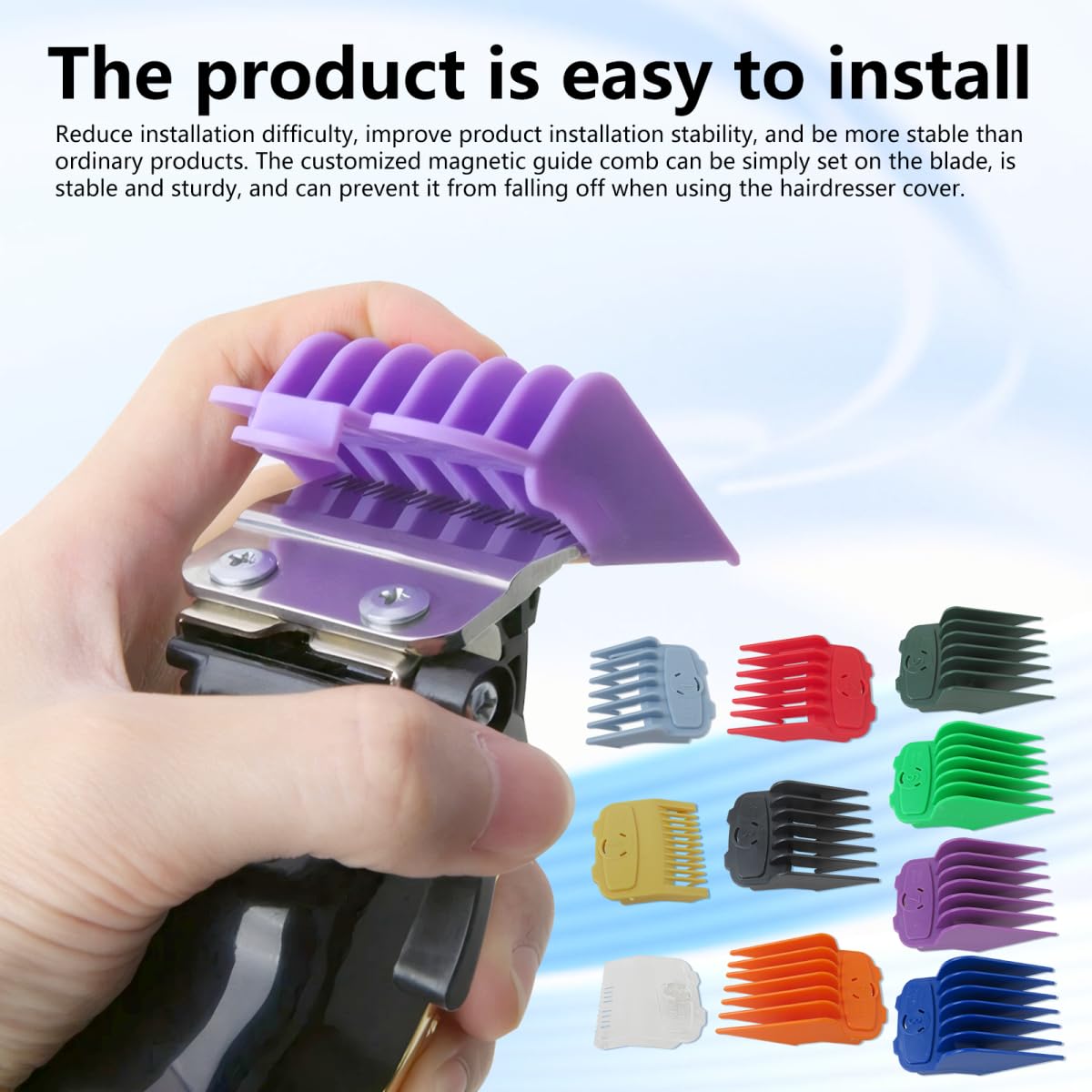US! 10-Pack Magetic Clipper Guards Set for Limural K11S/Novah HCL-001/Surker K7S/K9C/K9S, Color Coded Clipper Guides Replacement - Length: 1/16" to 1" Beauty and Personal Care YTXXDEUS