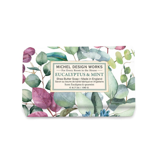 Michel Design Works Soap Bar, Eucalyptus & Mint Medium, Beautiful Design, Triple-milled Beauty & Personal Care Michel Design Works
