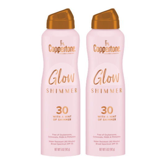 Coppertone Glow Shimmer Sunscreen Spray SPF 30, Water Resistant Broad Spectrum SPF 30 Spray Sunscreen, Free From Parabens, PABA, Phthalates Beauty & Personal Care Coppertone