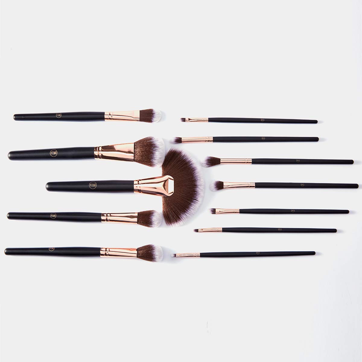 Lurella Cosmetics Stay Glam Brush Set: Essential 12 Pcs Makeup Brushes, Made With Ultra Soft Synthetic Bristles, & Includes Black Traveling Case. Beauty & Personal Care Lurella