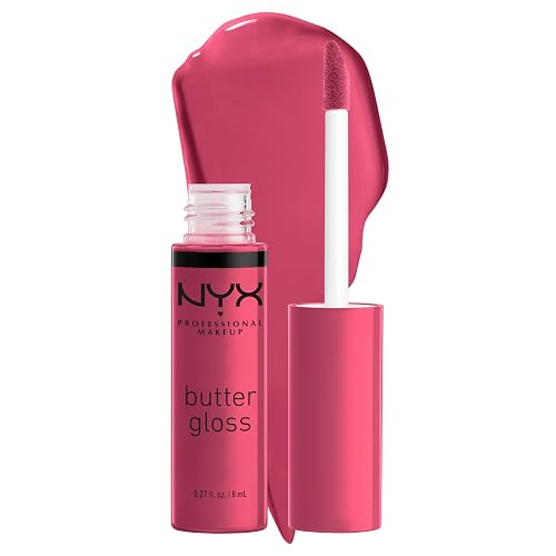 NYX PROFESSIONAL MAKEUP Butter Gloss, Non-Sticky Lip Gloss - Strawberry Cheesecake (Warm Pink) Beauty & Personal Care NYX PROFESSIONAL MAKEUP