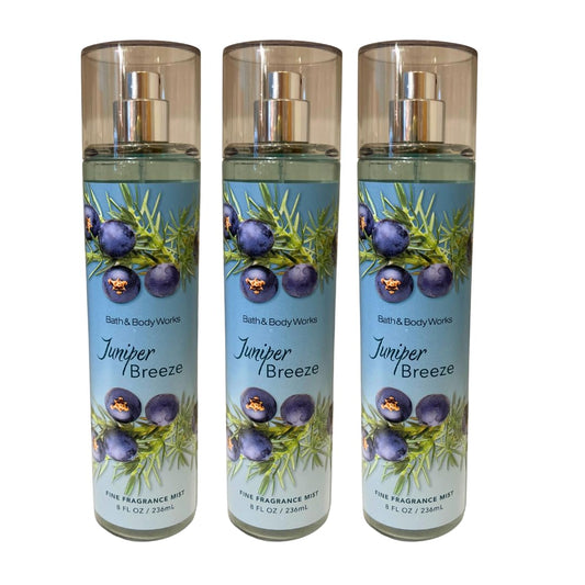 Bath & Body Works Juniper Breeze Fine Fragrance Mist 8oz - Pack of 3 Beauty & Personal Care Bath & Body Works