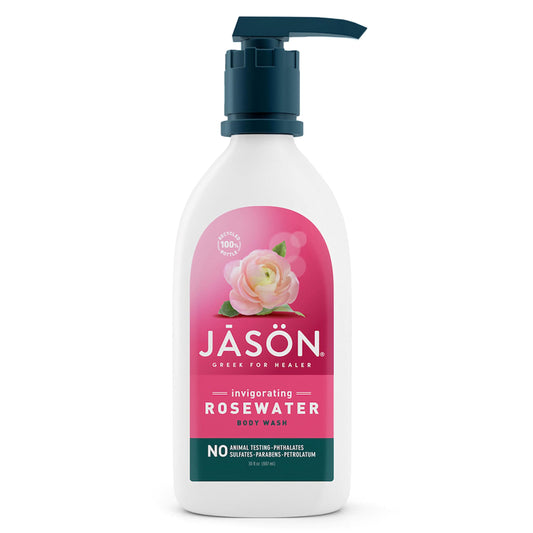 JASON Rosewater Invigorating Body Wash Women/Men, For a Gentle & Clean Feel, 30 Fluid Ounces Beauty & Personal Care JASON