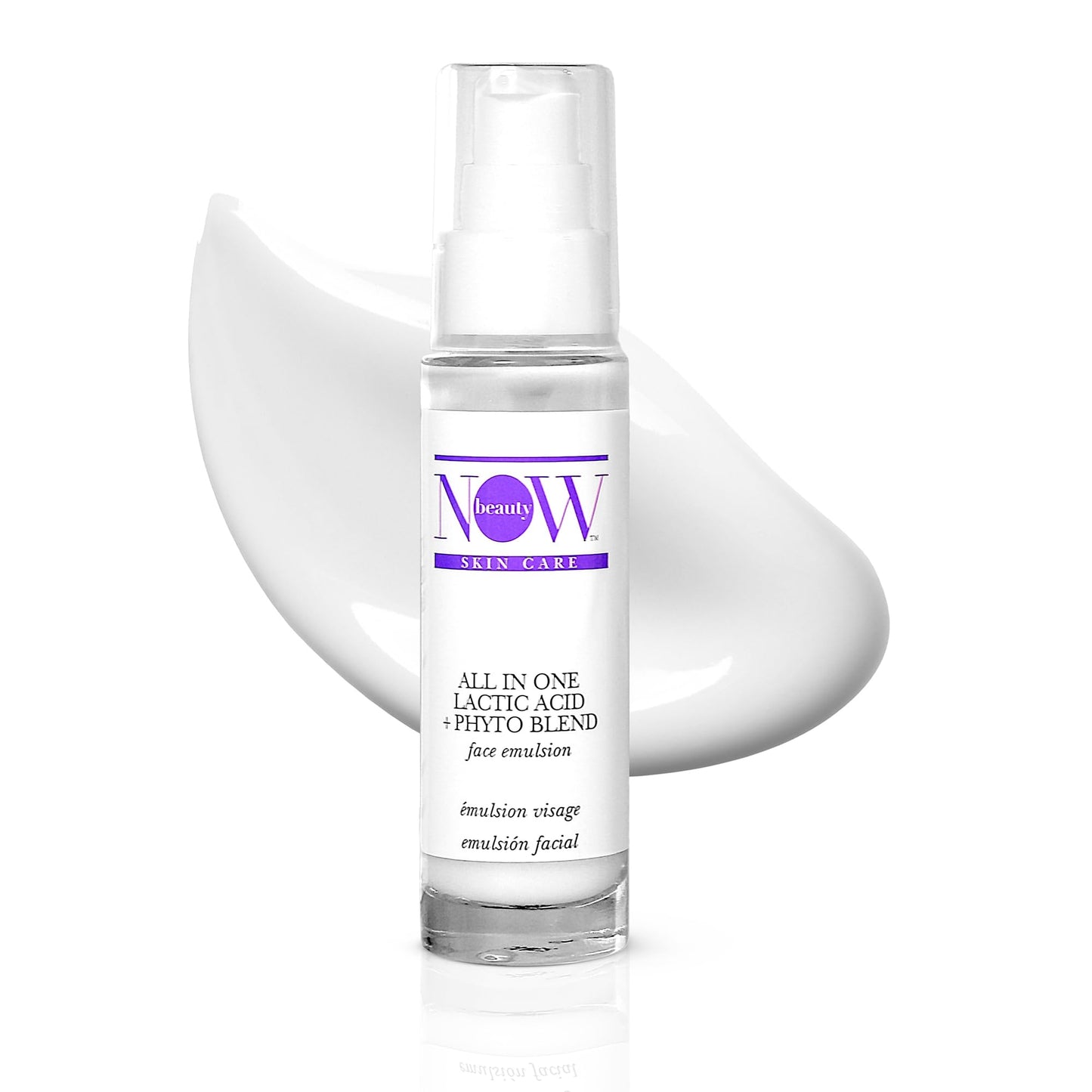 NOW BEAUTY All-In-One Lactic Acid Plus Phyto Blend Treatment - Face Emulsion for Anti-Wrinkle, Anti-aging - Vegan - Sulfate & Paraben Free - For Men Beauty & Personal Care NOW BEAUTY