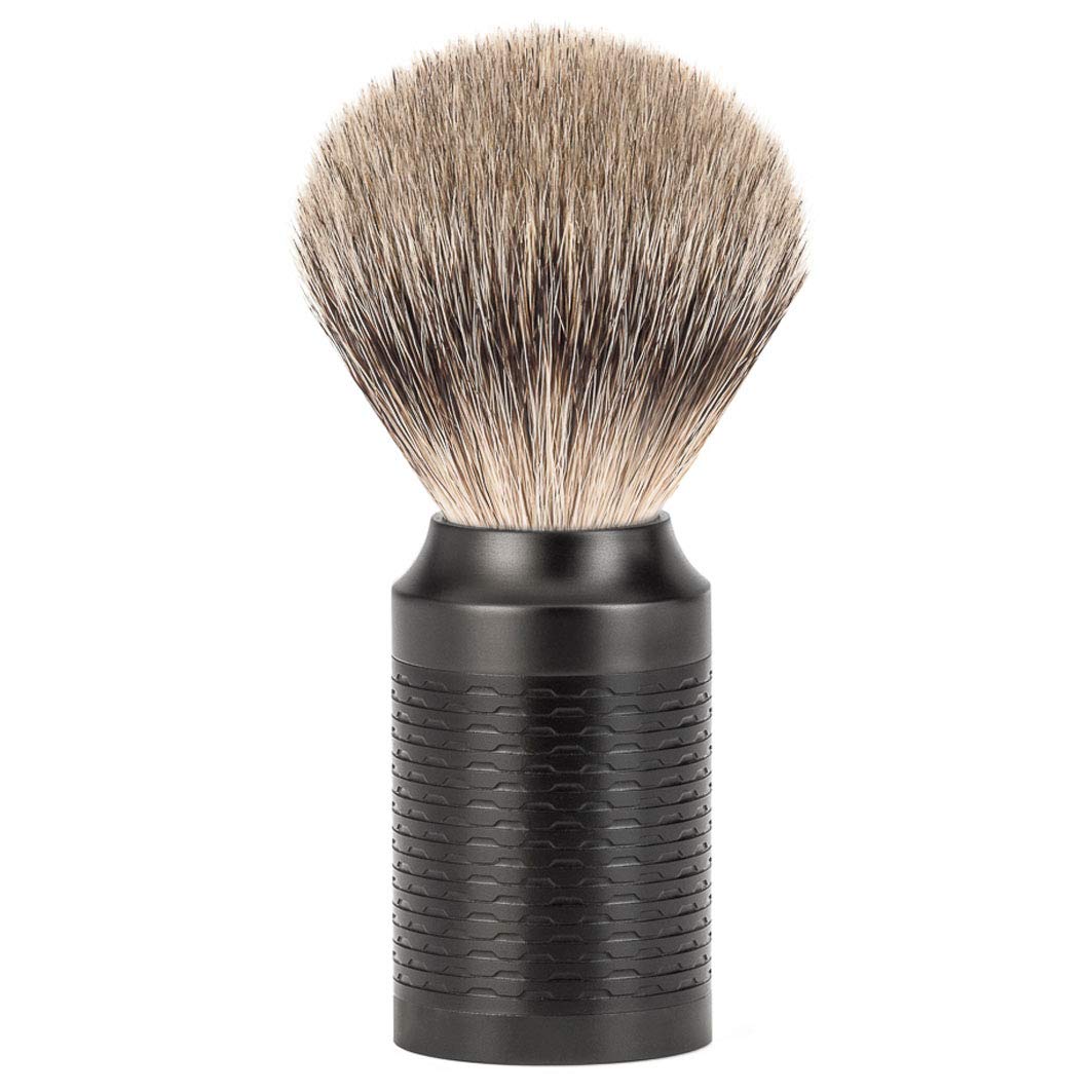 MÜHLE ROCCA Jet Black Stainless Steel Silvertip Badger Shaving Brush Beauty and Personal Care MÜHLE