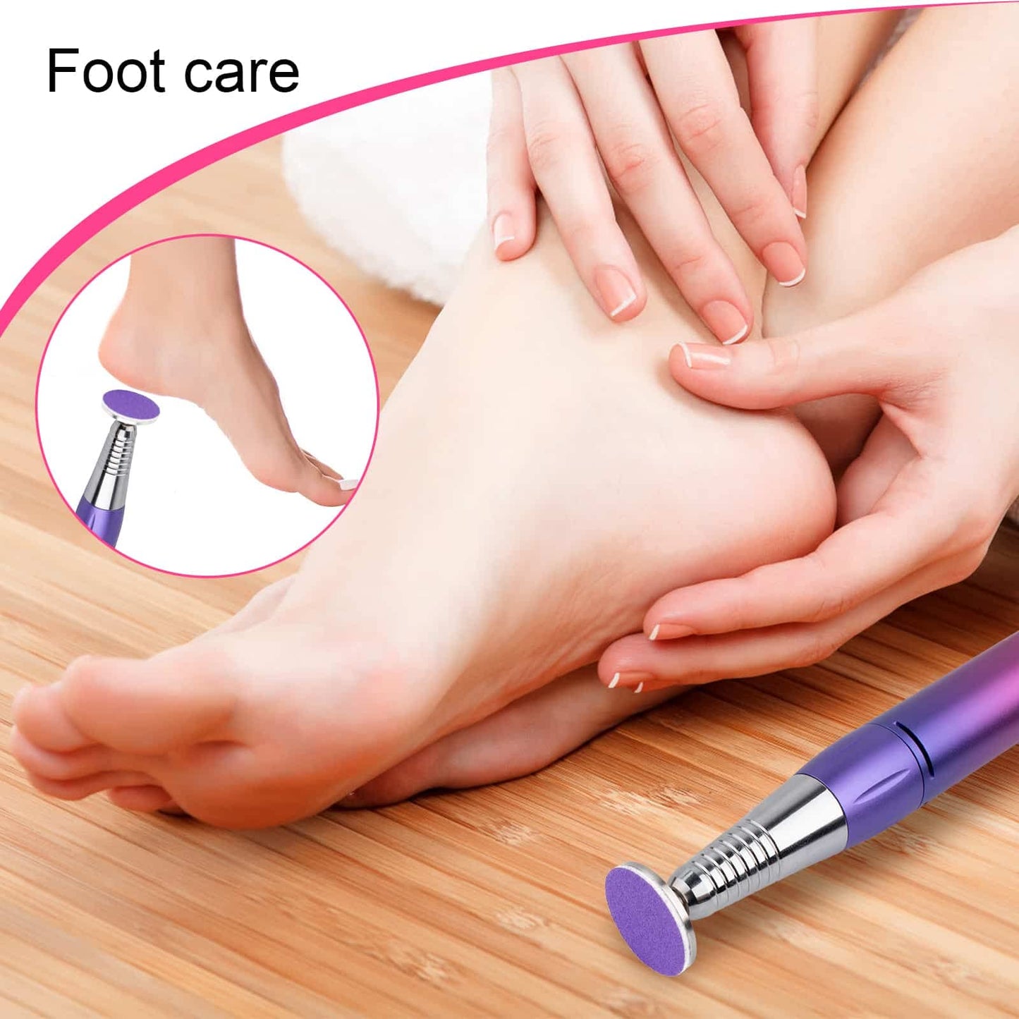 Difenni Sanding Paper Discs with Metal Nail Drill Bit Foot Sandpaper Discs 25mm Foot File Sandpaper Discs #80#150#240 Grits for Manicure Pedicure Beauty & Personal Care Difenni
