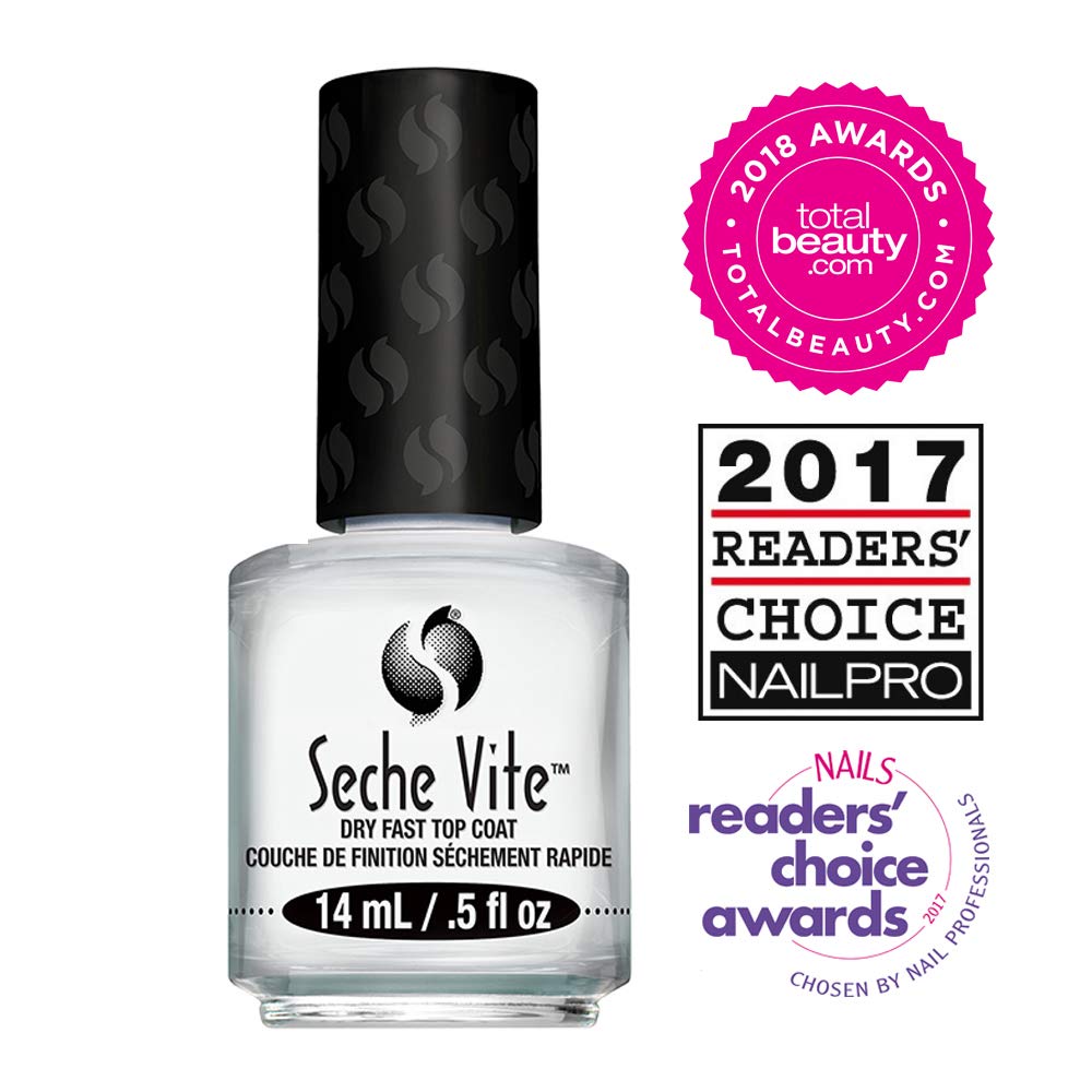 Seche Vite Dry Fast Top Coat for Nail Polish and Manicure, 0.5 oz, 2-pack Beauty & Personal Care Seche