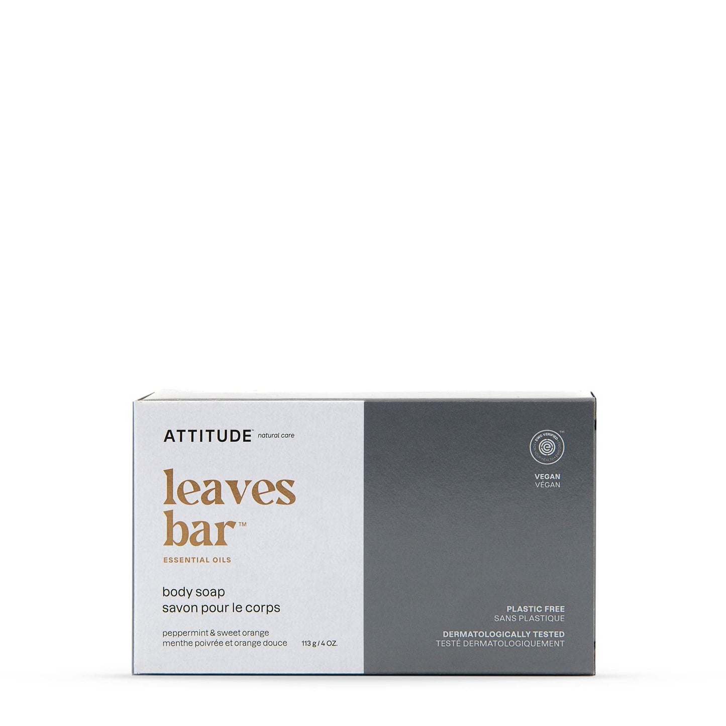 ATTITUDE Body Soap Bar, Natural Origin, Protects and Softens Dry Skin, Coconut & Olive Oils, For Men and Women, EWG Verified & Vegan, Peppermint Beauty & Personal Care BIO SPECTRA ATTITUDE