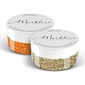 MARBLERS Twinkle Face & Body Glitter Duo [Rainbow Orange & Light Gold] 0.36oz (10g) | Non-Toxic | Cruelty-Free | Eyeshadow, Nail Polish, Nail Art | Beauty & Personal Care MARBLERS