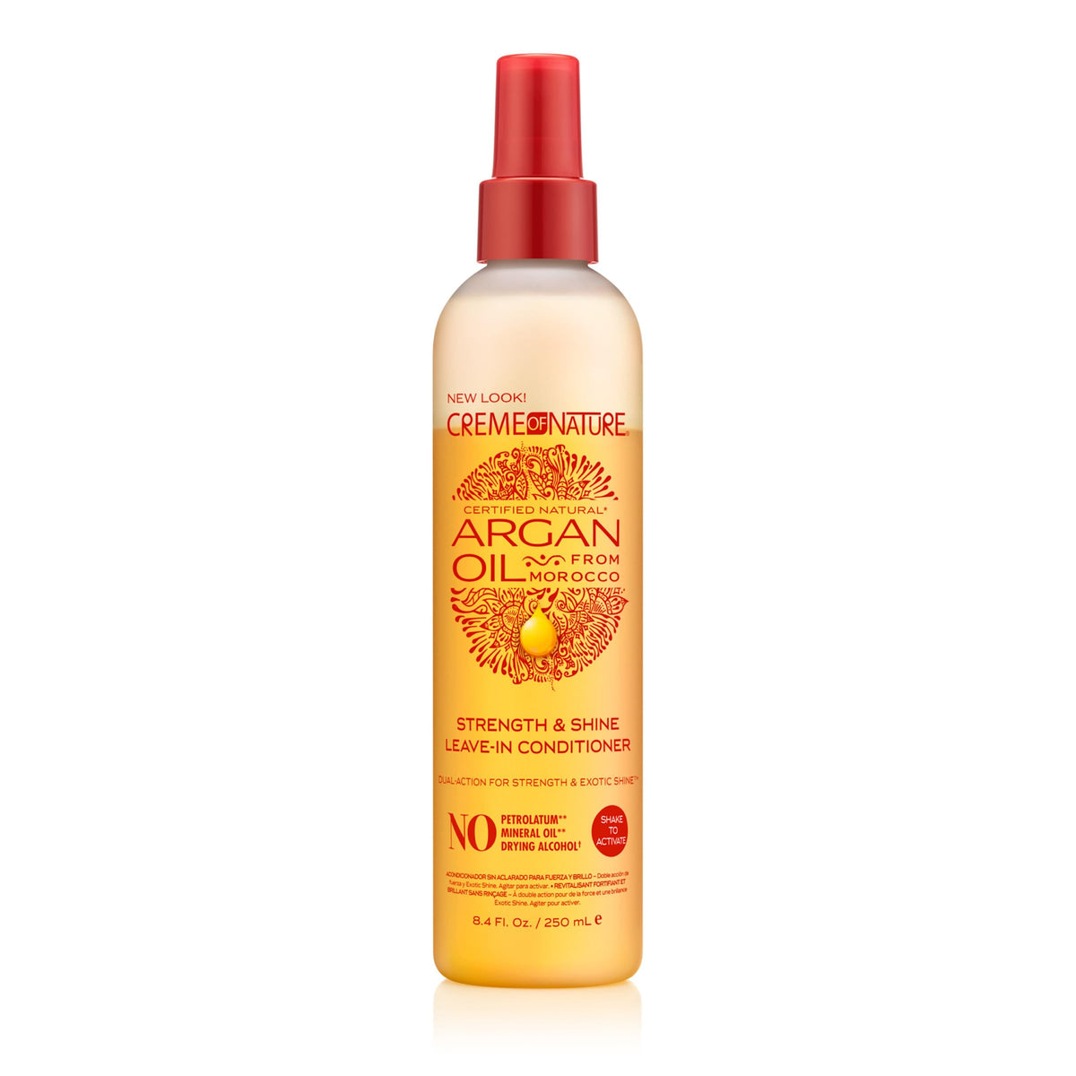 Creme of Nature Strength & Shine Leave-In Conditioner, Dual-Action Moisture & Protection with 100% Organic Argan Oil, Curly Hair Care Gift, 8.45 fl oz Beauty & Personal Care Creme of Nature