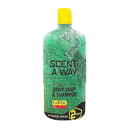 Hunters Specialties Scent-A-Way MAX 32oz Liquid Body Soap & Shampoo, Green, 32 oz Beauty & Personal Care Hunters Specialties