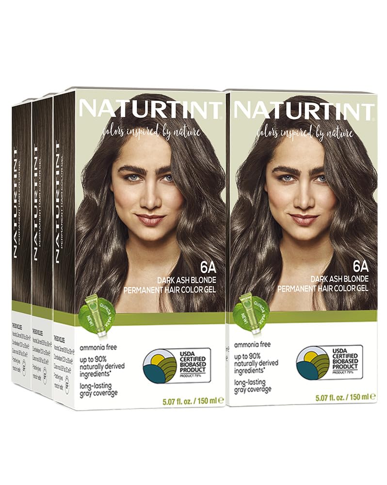 Naturtint 6A Dark Ash Blonde Permanent Hair Color (Pack of 6), Ammonia Free, Vegan, Cruelty Free, up to 100% Gray Coverage, Long Lasting Results Beauty & Personal Care Naturtint