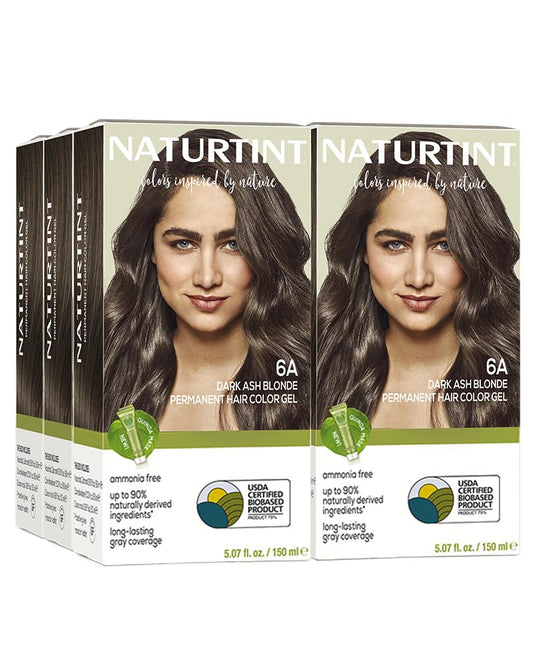 Naturtint 6A Dark Ash Blonde Permanent Hair Color (Pack of 6), Ammonia Free, Vegan, Cruelty Free, up to 100% Gray Coverage, Long Lasting Results Beauty & Personal Care Naturtint