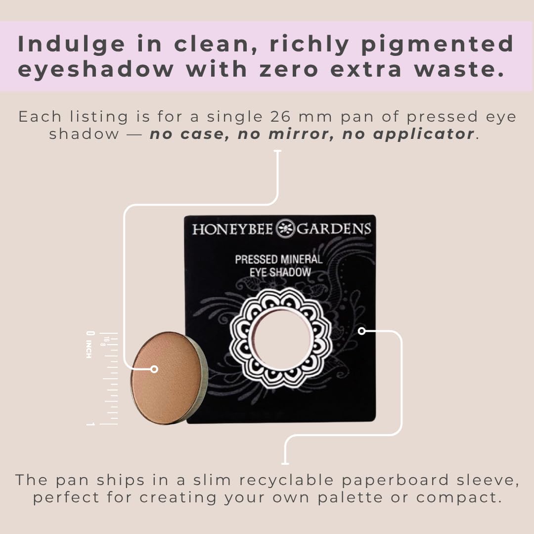 Honeybee Gardens Pressed Powder Eye Shadow Single REFILL, Nirvana, Matte White, Long-Wearing, Creaseproof Mineral Color With Botanicals, NO COMPACT OR Beauty & Personal Care Honeybee Gardens