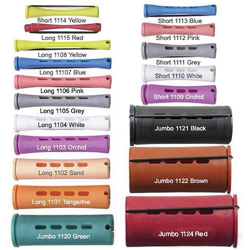 Annie 3 Packs of Cold Wave Rods - Short #1115 (12 Pieces per Pack, Red, Rubber, Flexi Rods, Hair Roller)