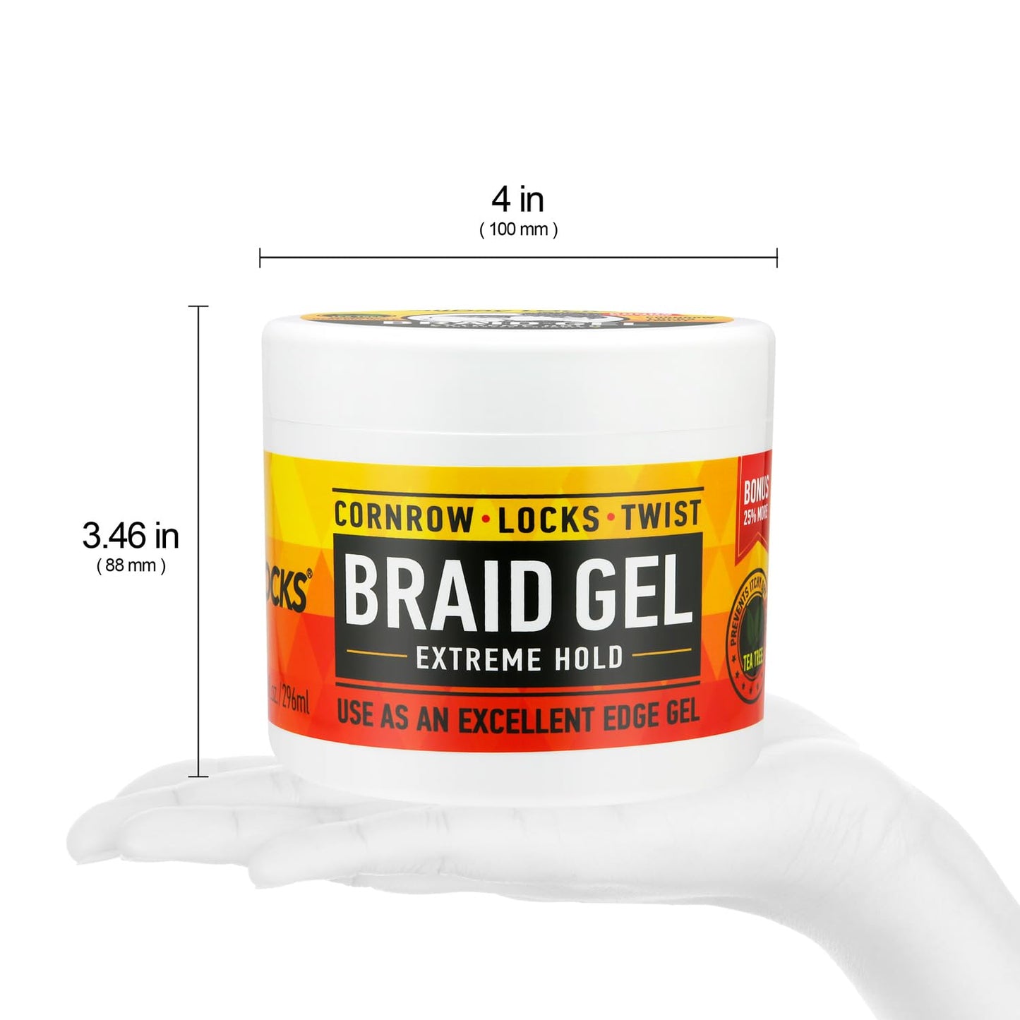 AllDay Locks Braid Gel Extreme Hold - Braiding Gel for Cornrows, Locks, & Twisting, Moisturizing Edge Control for Women and Men, Natural Formula Beauty & Personal Care AllDay Locks