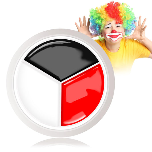 Black White Red Halloween Face Body Paint Kit,Clown Wheel Face Contour SFX Makeup Palette,Professional Waterproof Clown Face Painting Makeup Kit Beauty & Personal Care DWDiWen