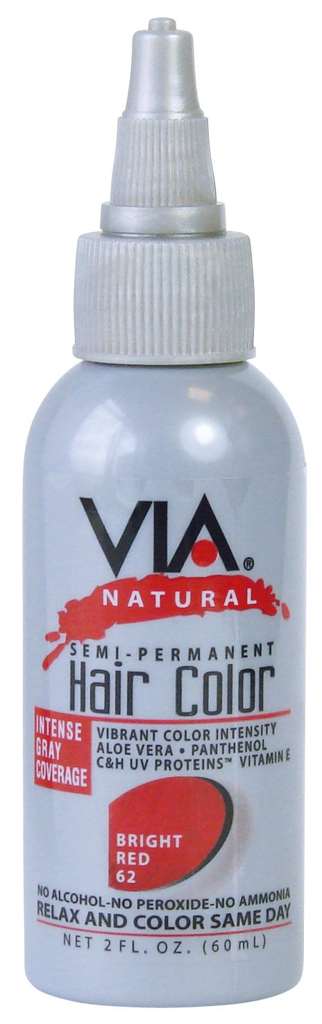 Via Natural Semi-permanent Hair Color 2 Oz Sunset Red #60 Beauty & Personal Care Via Natural