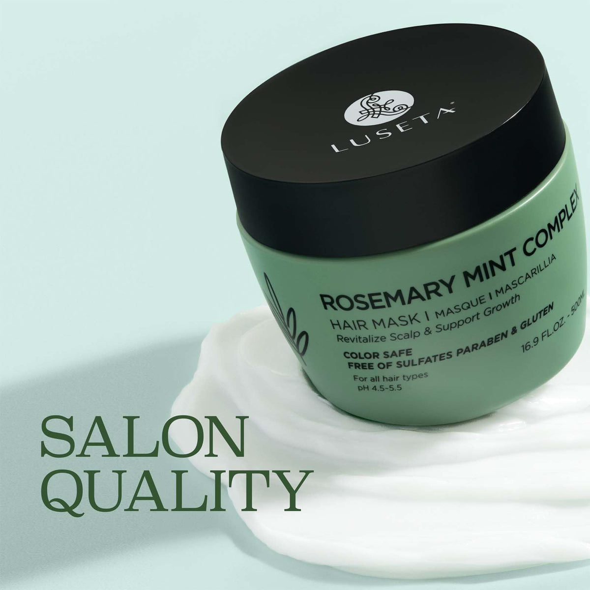Luseta Rosemary Mint Hair Mask, Repair & Deep Condition for Dry Hair 16.9oz