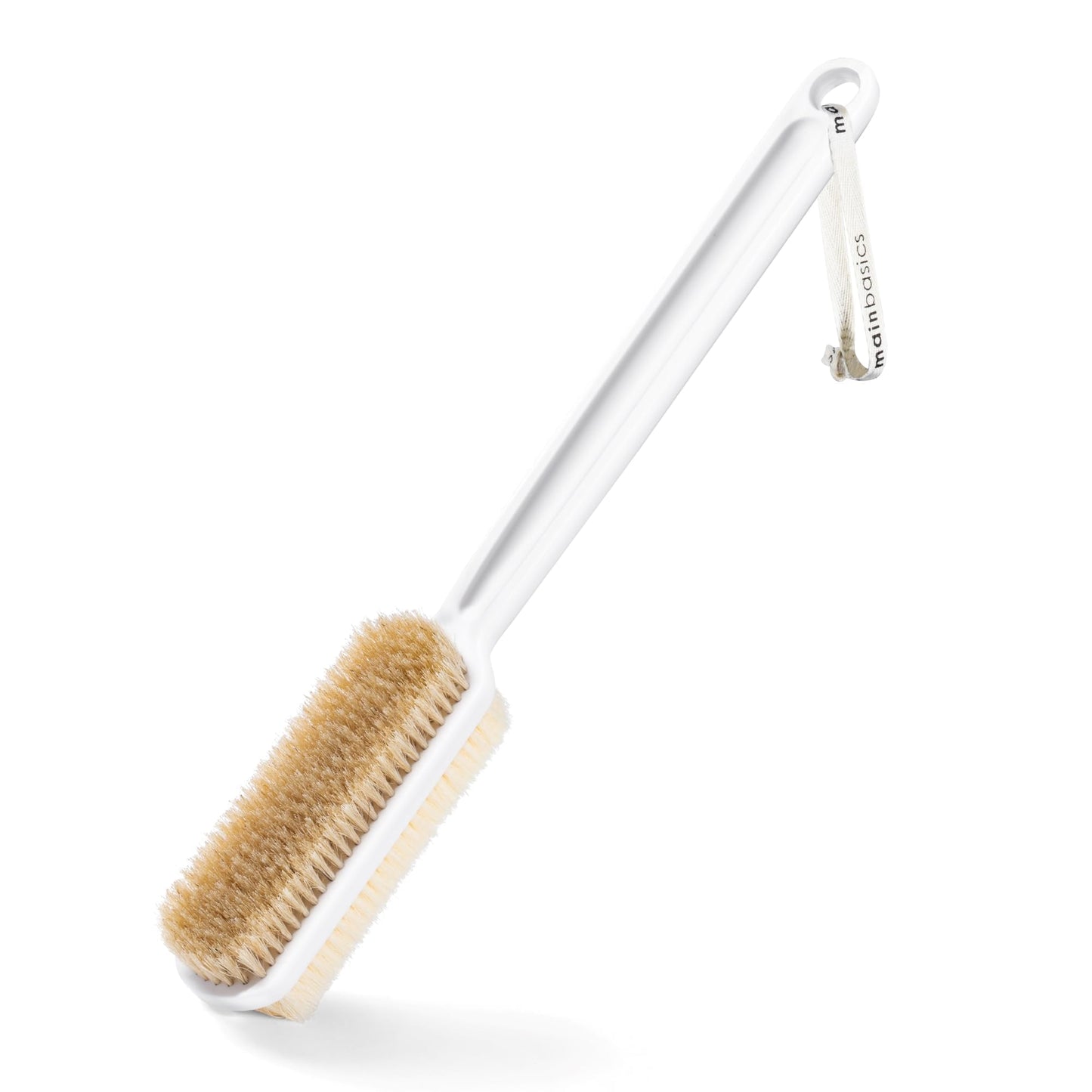 MainBasics Back Scrubber for Shower, Long Handle Body Brush with Dual-Sided Exfoliating and Soft Bristles, 15.75 Inch (White) Beauty & Personal Care MainBasics