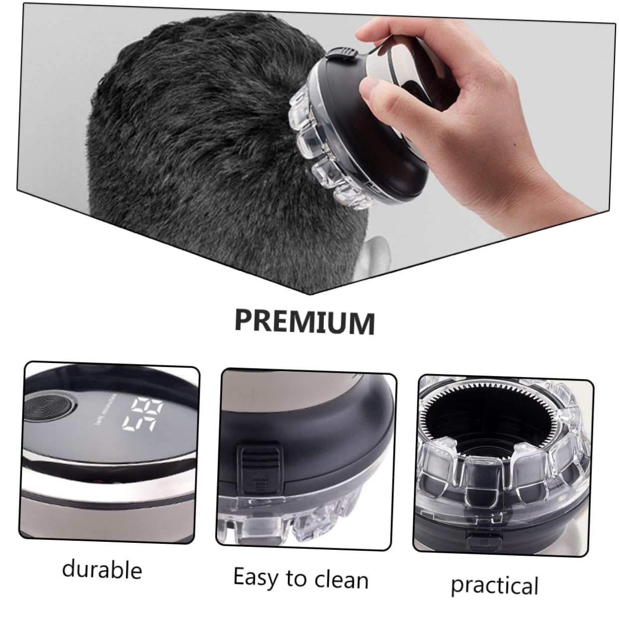 Housoutil 1set Professional Hair Clipper Hair Trimmer LCD Display Fast Smooth Cutting for Home Hairdressing Easy to Clean Maintain Beauty and Personal Care Housoutil