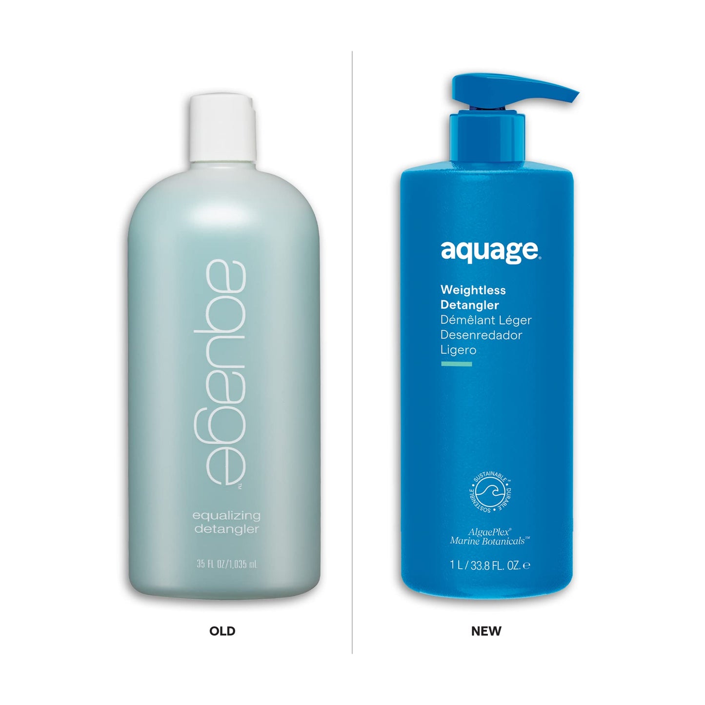 AQUAGE Weightless Detangler, Ultra-Light Conditioner, Hydrates and Restores Moisture Without Weighing Hair Down, Eliminates Tangles, 33.8 oz Beauty & Personal Care Aquage