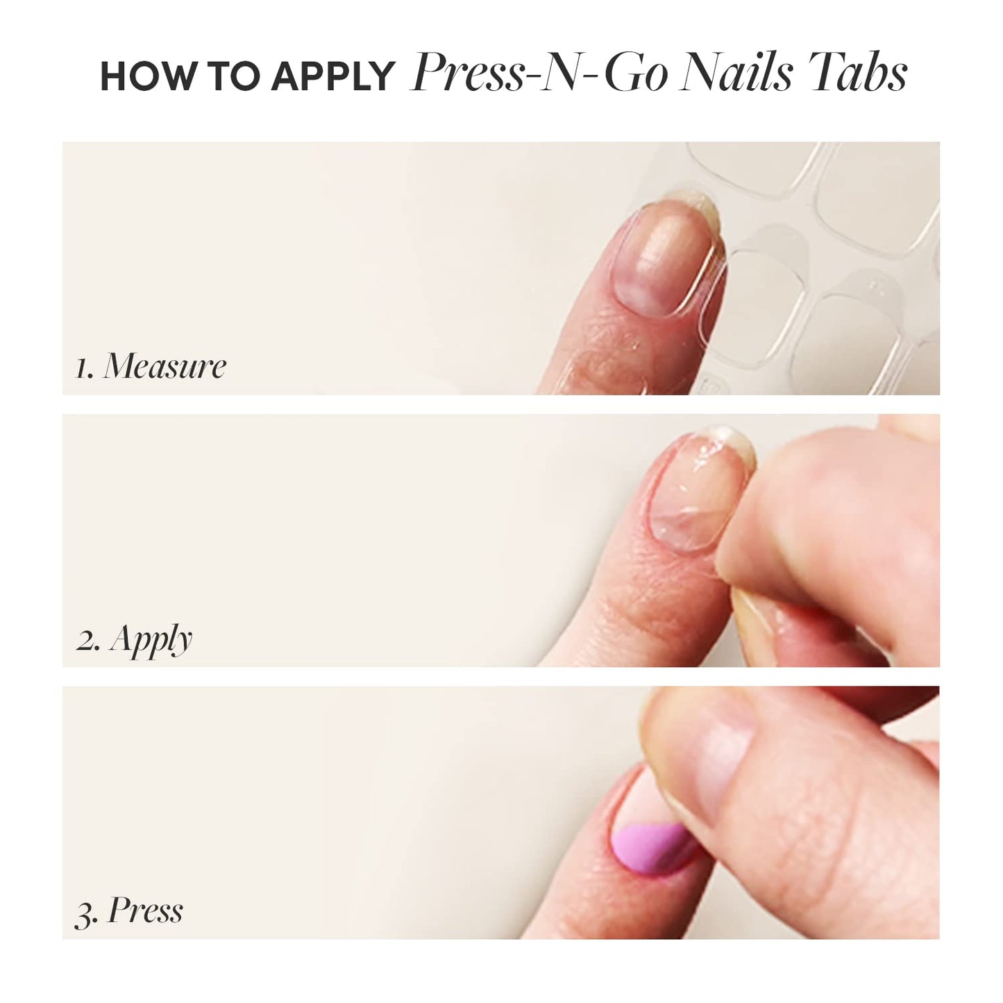 Glamnetic Press 'n Go Instant Nail Adhesive Tabs | Short Term Wear, Easily Removable & Less Damaging, Customized Fit | 90 Tabs Beauty & Personal Care Glamnetic