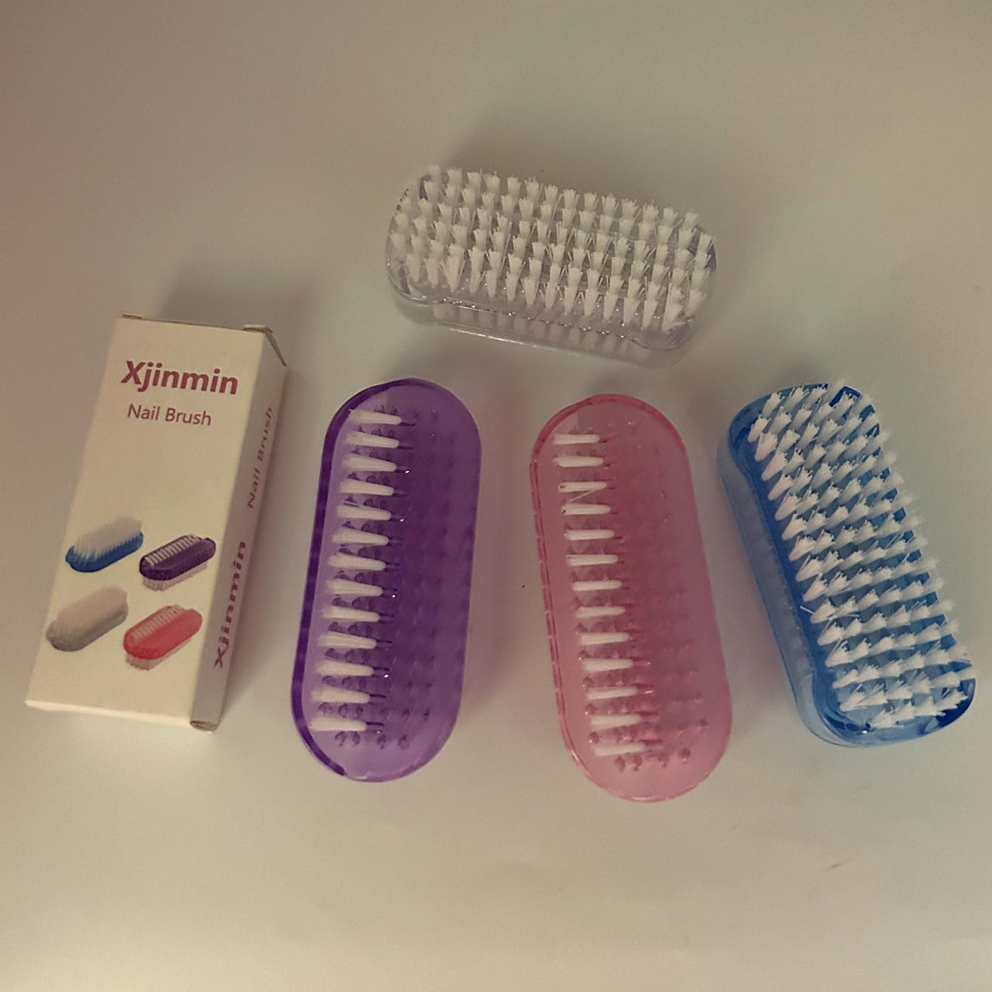 Xjinmin Nail Brush Two Sided Fingernail Scrub Brush Hand Cleaning Brushes Soft Stiff Bristles Nails Toes scrubber for Men Women Kids,4 PCS Beauty & Personal Care Xjinmin