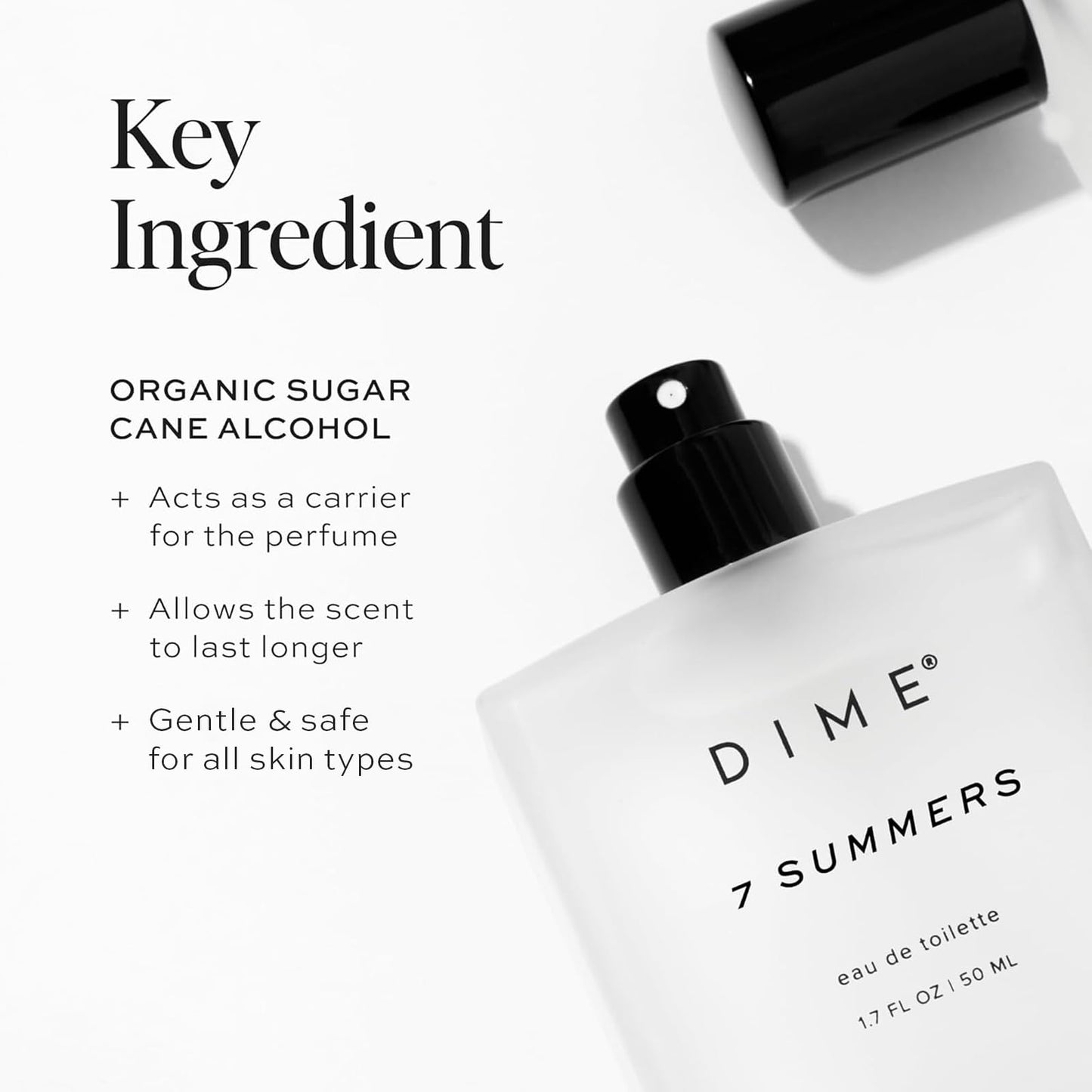 Dime Beauty 7 Summers Perfume for Women, 1.7 oz / 50 ml - Sweet Floral Scent, Clean Fragrance Eau de Toilette, Hypoallergenic Beauty & Personal Care Dime