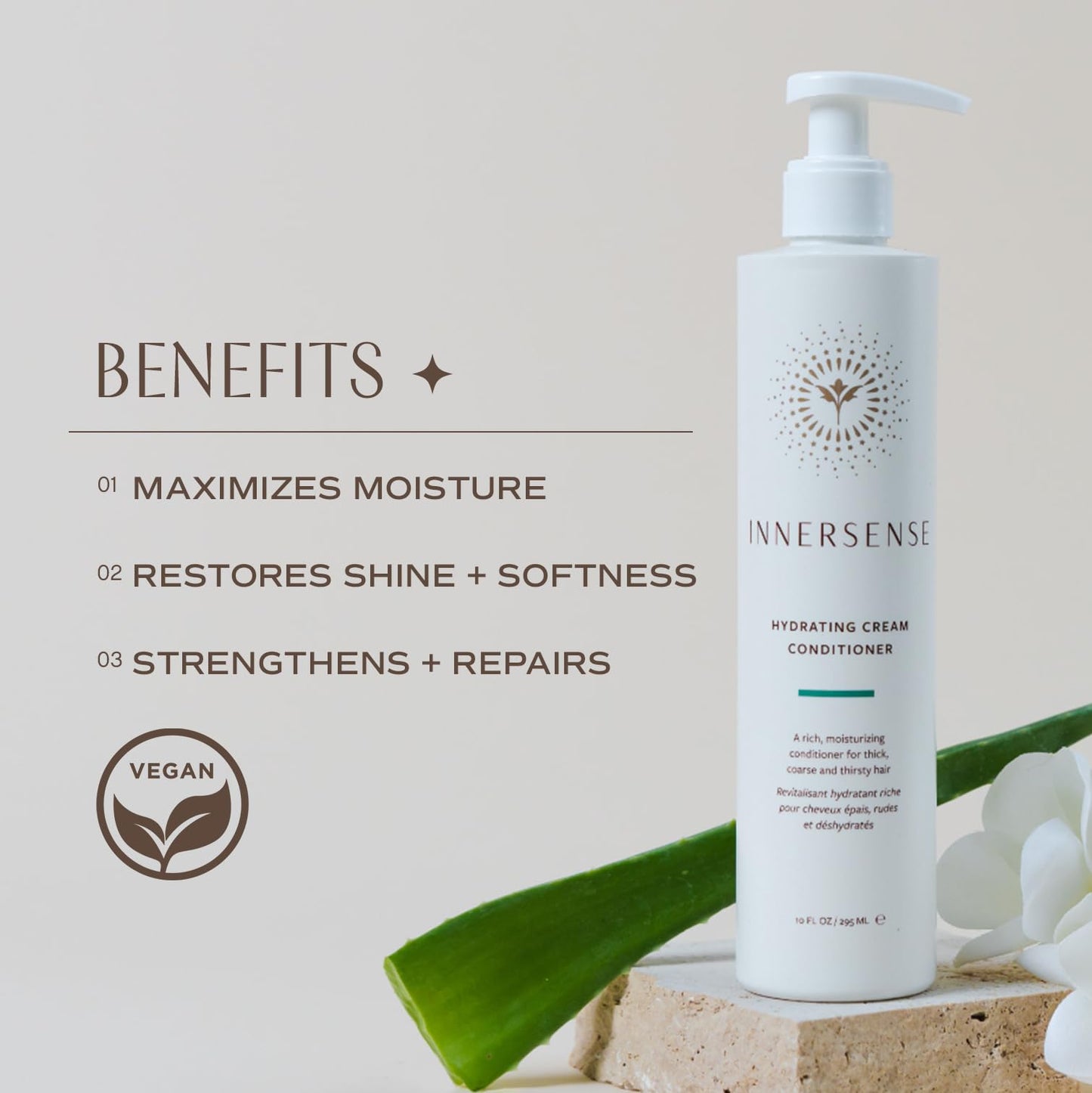 INNERSENSE Organic Beauty - Natural Hydrating Cream Conditioner | Non-Toxic, Cruelty-Free, Clean Haircare (10oz) Beauty and Personal Care INNERSENSE
