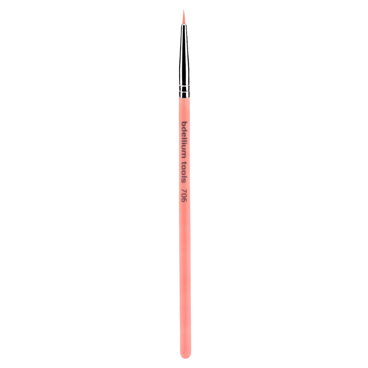 Bdellium Tools Professional Makeup Brush - Pink Bambu Series 706 Fine Point Eyeliner - With Soft Synthetic Fibers, For Ultra-Fine Detail and Lining