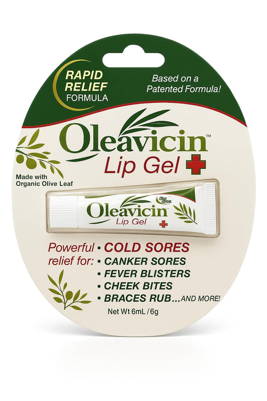 All Natural & Organic Fever Blister & Cold Sore Treatment & Relief Ointment Gel 1.3oz(3.8) Beauty and Personal Care Oleavicin