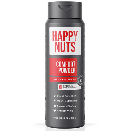 HAPPY NUTS Comfort Powder Deodorant For Men: Anti-Chafing, Sweat and Odor Control for Jock Itch, Aluminum-Free, Ultimate Gift for Men's Private Parts Beauty and Personal Care HAPPY NUTS