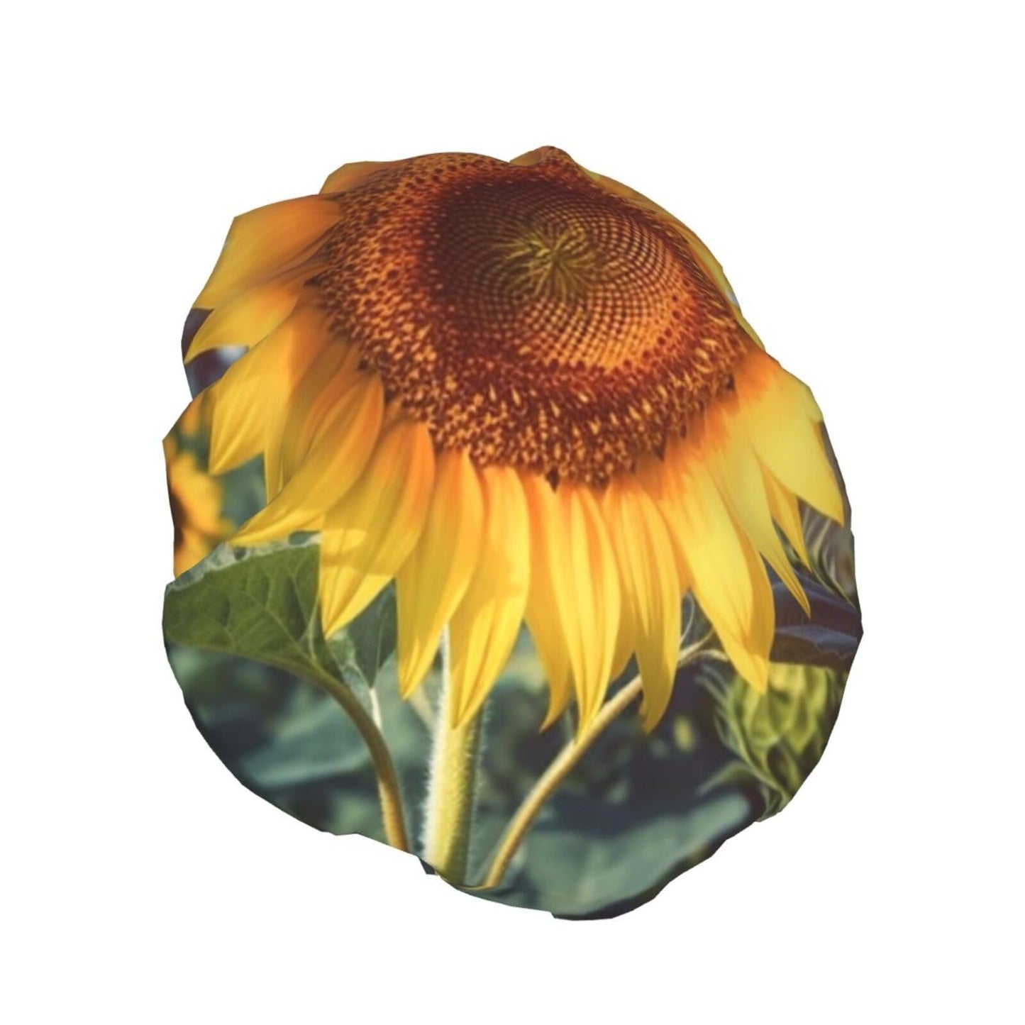 Beautiful sunflower Shower Cap for Women Men Large Reusable Shower Bonnet Double-Layer Waterproof Bath Caps Elastic Band Hair Hat for All Hairstyles Beauty and Personal Care BWLHJKE