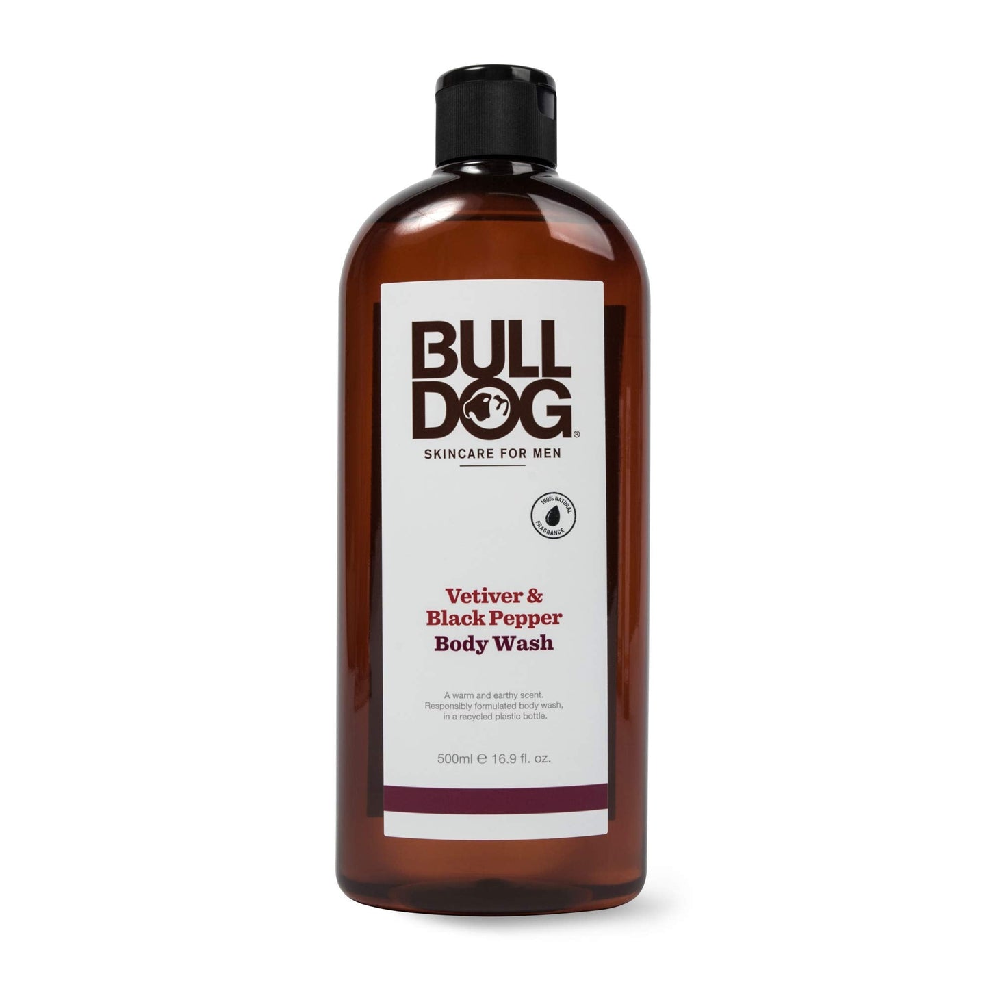 Bulldog Mens Skincare and Grooming Body Wash Black Pepper, 16.9 fl Oz Vetiver Beauty & Personal Care Bulldog Skincare for Men