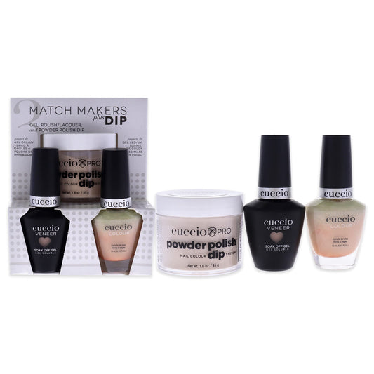 Cuccio Colour Matchmakers Plus Nail Dip - Matching Mani-Pedi With Flawless Coordination - A Color Lacquer And Color Veneer Gel Polish In The Same
