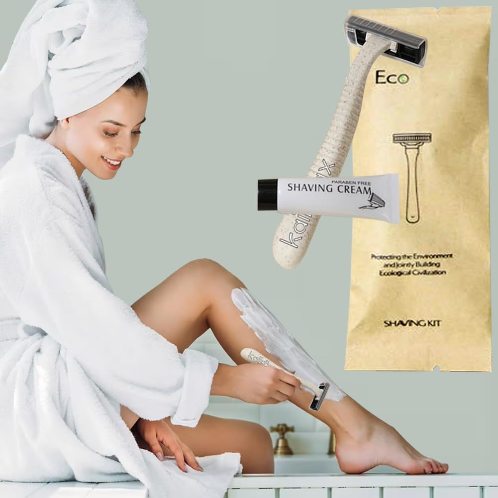 10Pack Disposable Razors 3 Blade Individually Wrapped Kit With Shave Cream Beauty and Personal Care QiMontGiaGonp