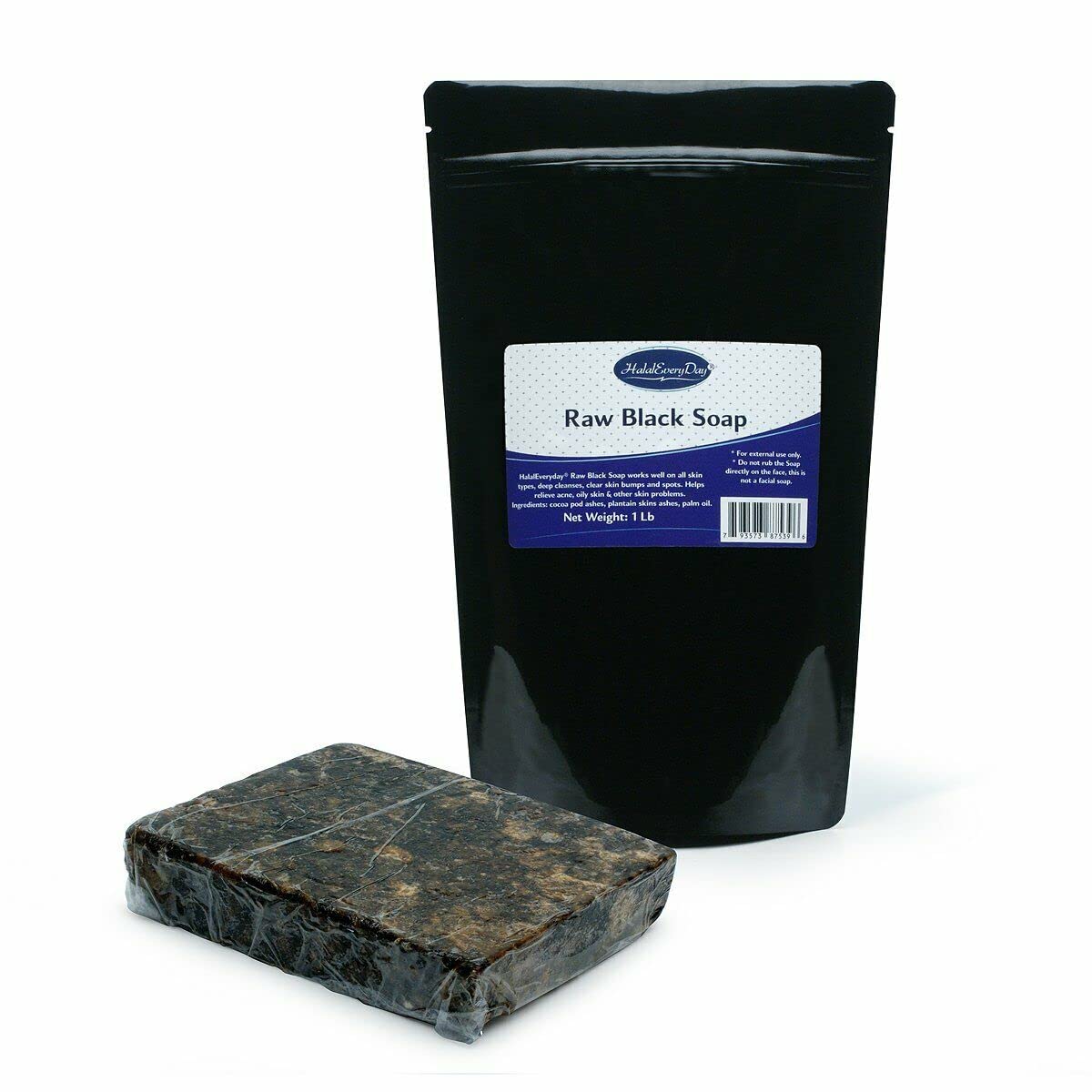 Raw Black Soap from Ghana - 1 Lb by HalalEveryday Beauty & Personal Care HalalEveryDay