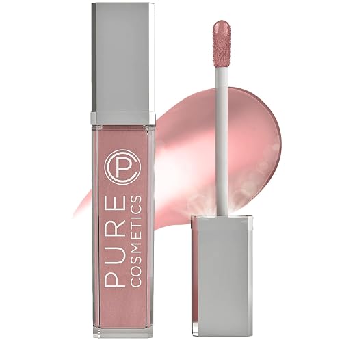 Pure Illumination Light-Up Lip Gloss with LED-Lit Applicator Brush + Side Mirror, Non-Sticky, Moisturizing Hydrating Lip Glosses with Lanolin, Jojoba Beauty & Personal Care Pure Cosmetics