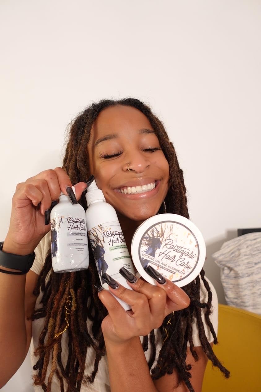 Rastta Locs Rosewater and Mint Conditioning Loc and Body Refreshing Spray for Type 4 hair, Braids, Organic, Vegan Hair Moisturizer, Dreadlock Spray Beauty & Personal Care Rasttafari Hair Care