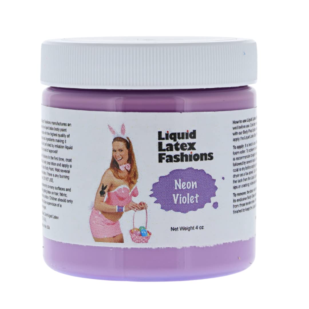 Liquid Latex Fashions- Ammonia Free Neon Violet Makeup Effects Body Costume Creation Paint for Adults and Kids, Ideal for Art and Cosplay, Easy Beauty & Personal Care Liquid Latex Fashions