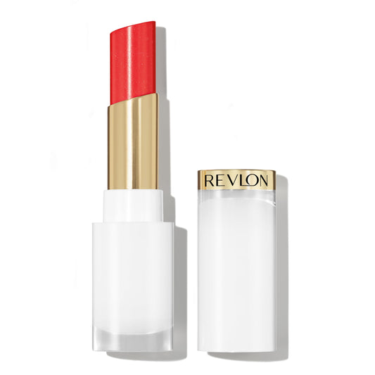 REVLON Super Lustrous Glass Shine Balm, Hydrating Tinted Lip Balm with Hyaluronic Acid, Aloe & Rose Quartz, Light-Medium Red Lipstick, NEW Shade, 020 Beauty & Personal Care REVLON