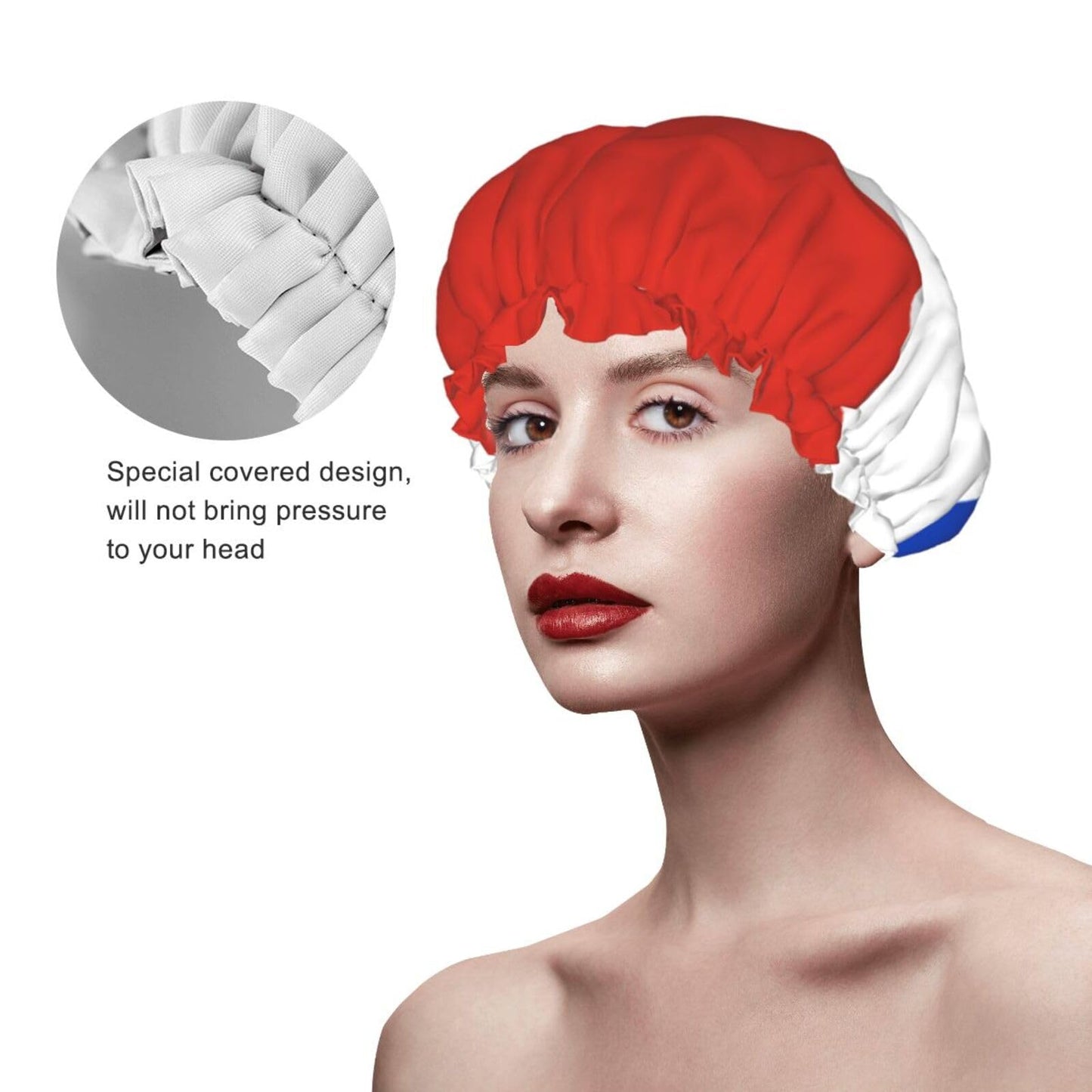 Paraguay Flag Prints Shower Cap Double Layer Lined Waterproof Bathing Shower Hat Beauty and Personal Care Hayyett