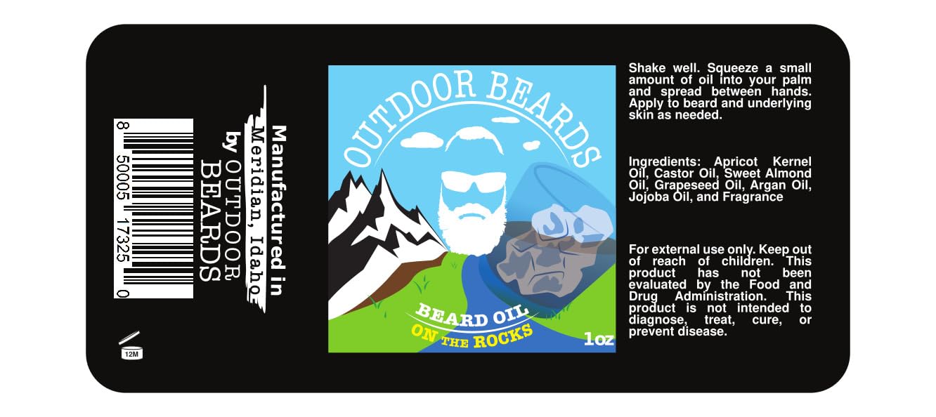 Outdoor Beards 1 oz Beard Oil - Infused Beard Oil to Support Beard Softness & Beard Growth - Naturally Scented Oil for Beard Care - Daily Use Beard Beauty and Personal Care Outdoor Beards
