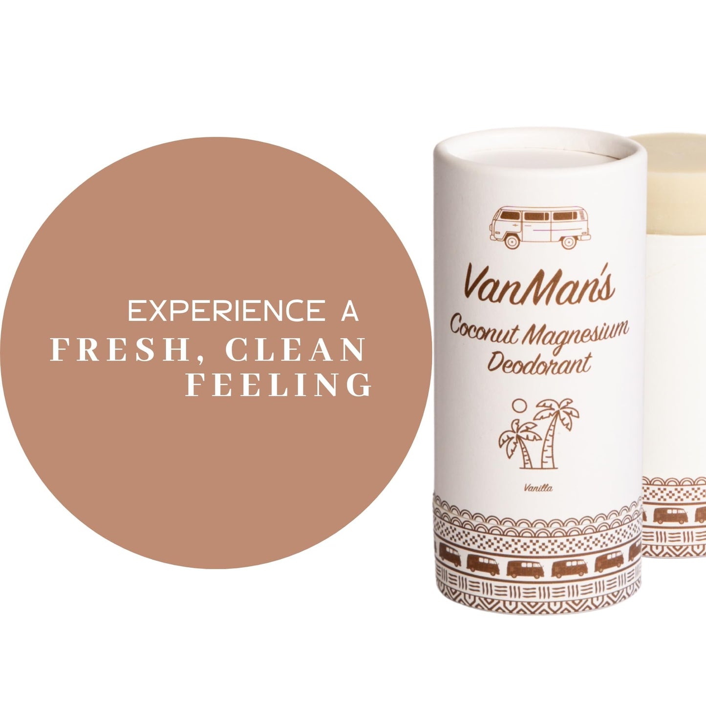 VanMan Magnesium & Vanilla Deodorant Stick - Natural Aluminum Free Deodorant for Women & Men - Effective Odor Control for Skin - With Tallow, Shea Beauty and Personal Care The VanMan Company